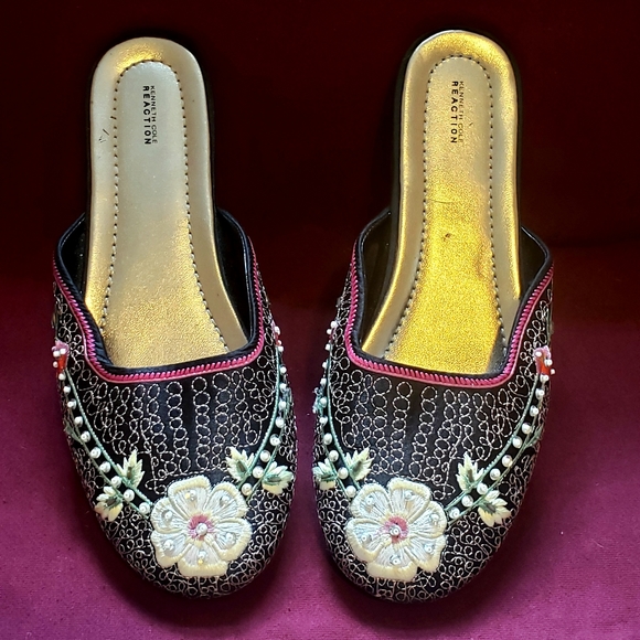 slippers Ken Cole Reaction, embroidered/beaded,6.5 - Picture 2 of 8